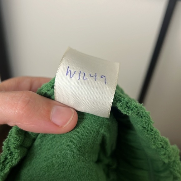 Melissa Nepton Suri Gauze Drawstring Shorts In Island Green Size Large - Picture 9 of 9